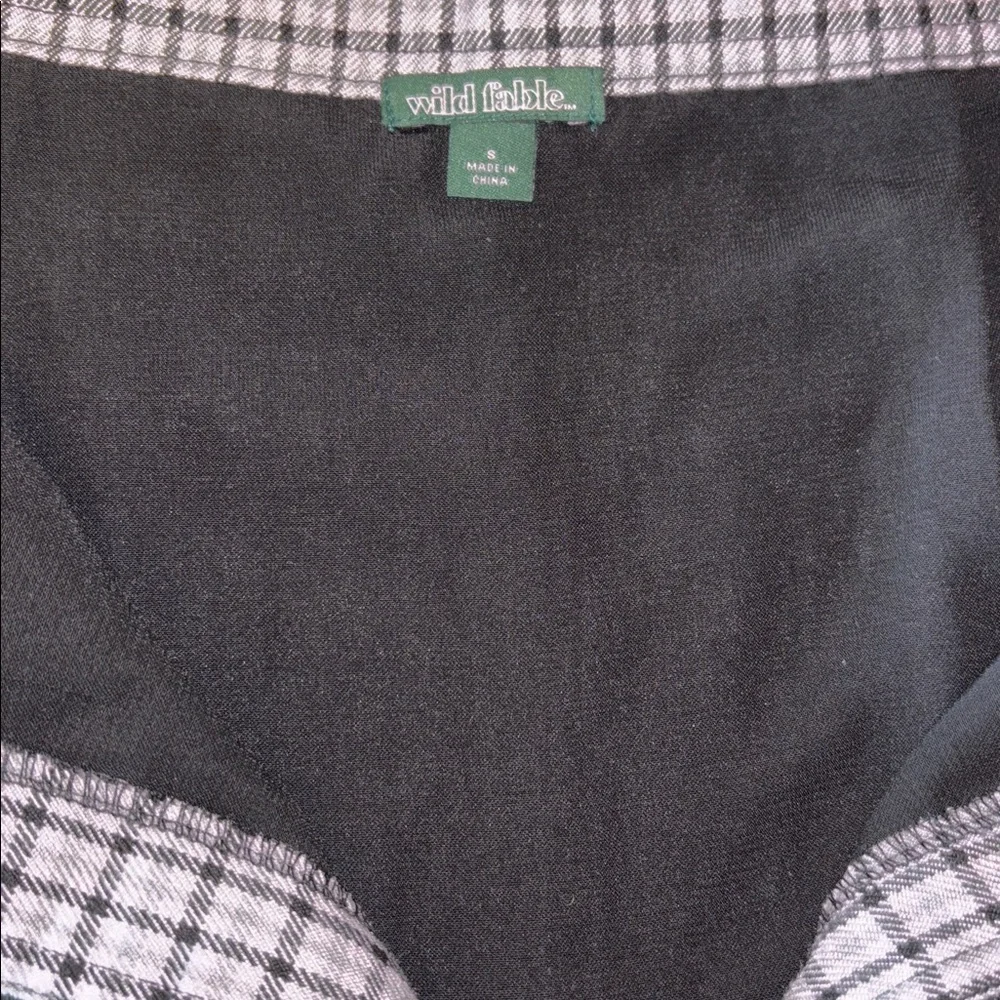 Wild Fable Checkered Mini Skirt Front Zip EUC Small